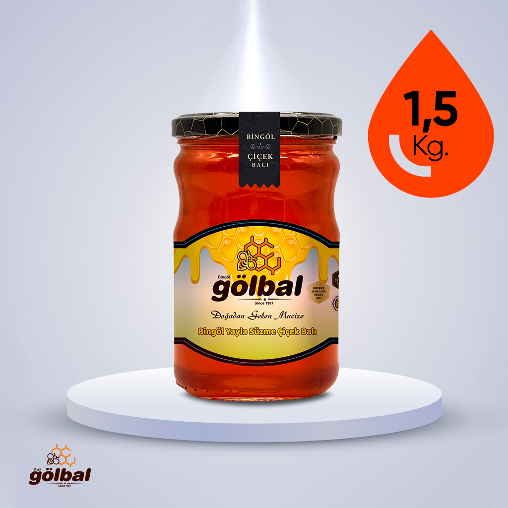 Organik Süzme Bal 1.5 Kg ÜCRETSİZ KARGO