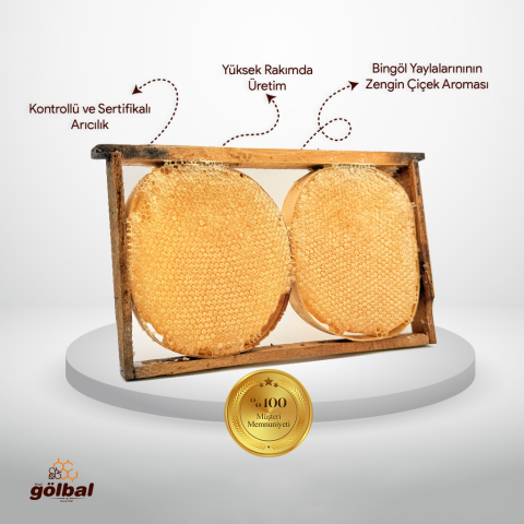 Organik Petek Balı 3,3 Kg. - Ücretsiz Kargo