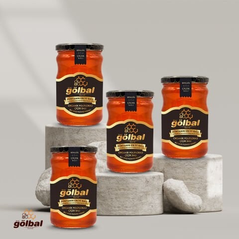 Organik Polifloralı  (Çok Çiçekli) Bal 4 x 850 Gr.