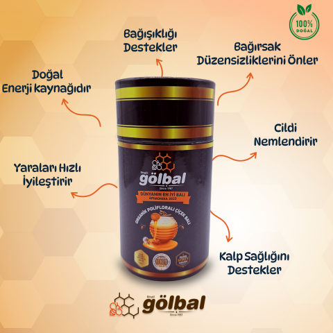 Organik Polifloralı  (Çok Çiçekli) Bal 4 x 850 Gr.