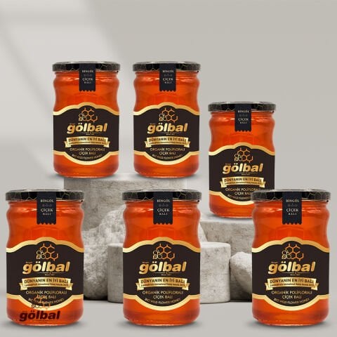 Organik Polifloralı  (Çok Çiçekli) Bal 6x 850 Gr.